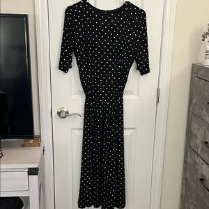 Anne Klein Black and White Polka Dot Dress